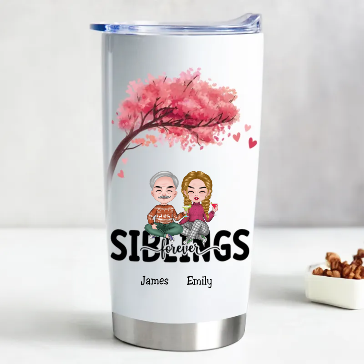 20oz Family - Siblings Forever - Personalized Tumbler